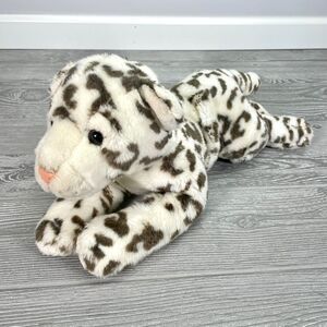 Animal Alley Toys R Us Snow Leopard Plush 18in White Brown Stuffed Animal